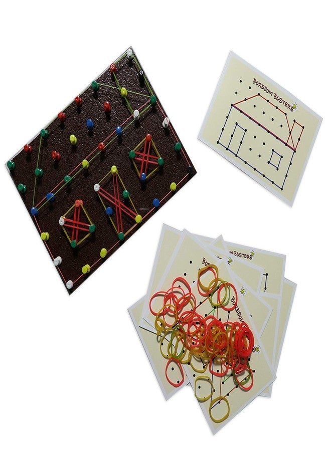 Boredom Busters Busy Bags | Educational DIY Toys for Kids | Geoboard for Age 5 Years Above - Image 3